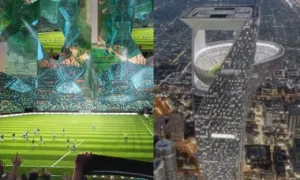 Sự thật về video SVĐ World Cup chọc trời ở Arab Saudi Sự thật về video SVĐ World Cup chọc trời ở Arab Saudi